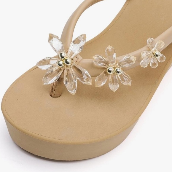 MMbyzhuo Platform Flip Flops Wedges Sandals flip flop Shoes Summer Comfy Thong 8 - Picture 4 of 10